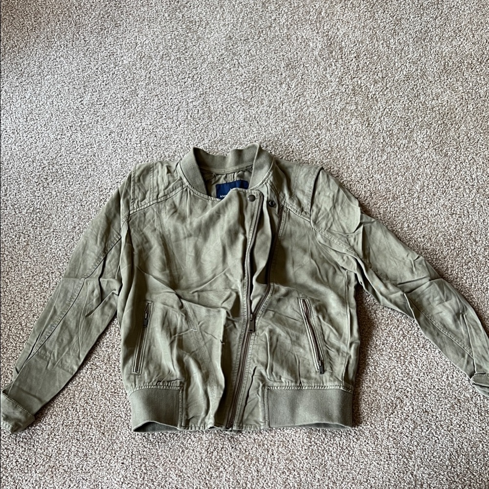 Women’s Olive Green Bomber Jacket